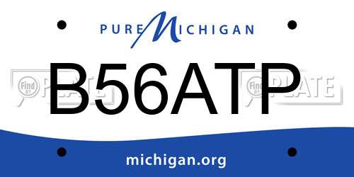 B56ATP Michigan License Plate