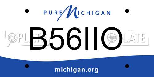 B56IIO Michigan License Plate