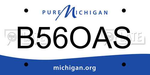 B56OAS Michigan License Plate