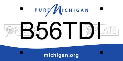 B56TDI Michigan License Plate