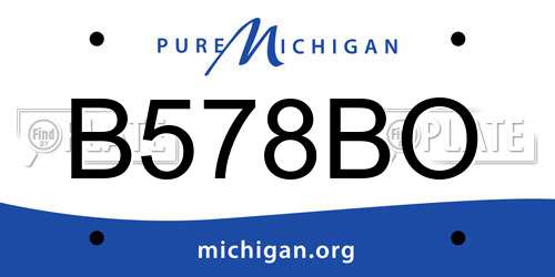 B578BO Michigan License Plate
