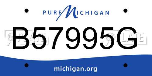 B57995G Michigan License Plate