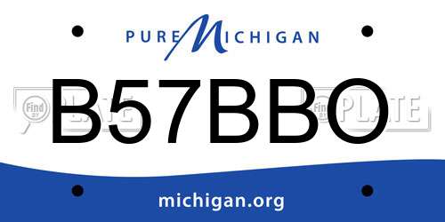 B57BBO Michigan License Plate
