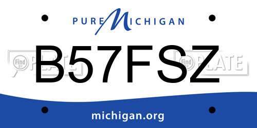 B57FSZ Michigan License Plate