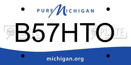 B57HTO Michigan License Plate