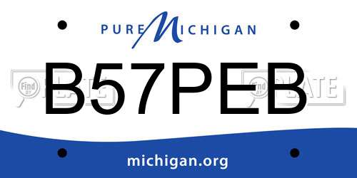 B57PEB Michigan License Plate