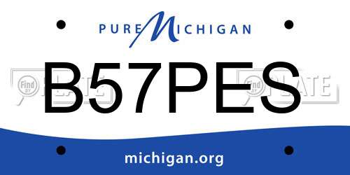 B57PES Michigan License Plate