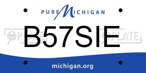 B57SIE Michigan License Plate
