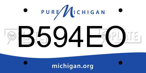 B594EO Michigan License Plate