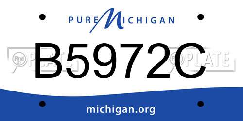 B5972C Michigan License Plate