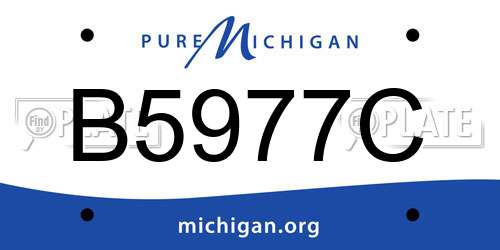 B5977C Michigan License Plate