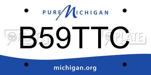B59TTC Michigan License Plate
