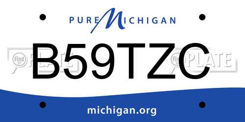B59TZC Michigan License Plate