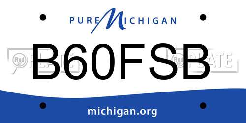 B60FSB Michigan License Plate