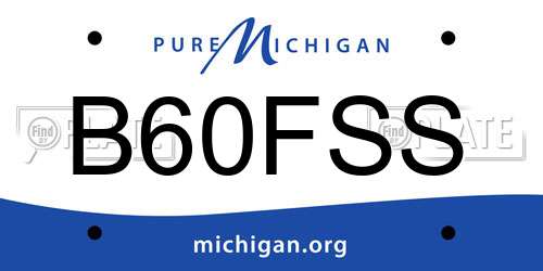B60FSS Michigan License Plate