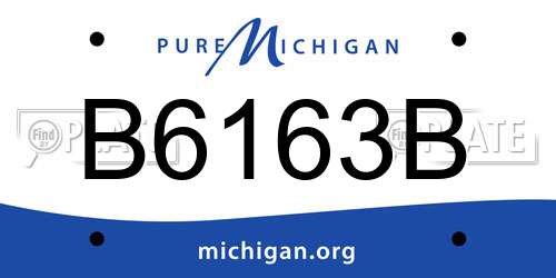 B6163B Michigan License Plate