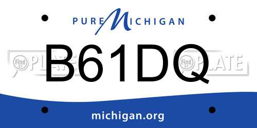 B61DQ Michigan License Plate
