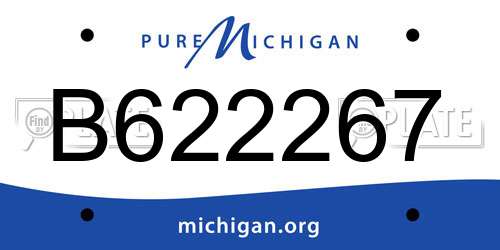 B622267 Michigan License Plate