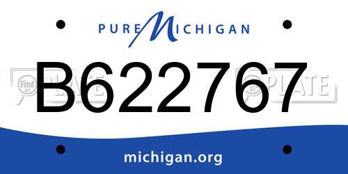 B622767 Michigan License Plate