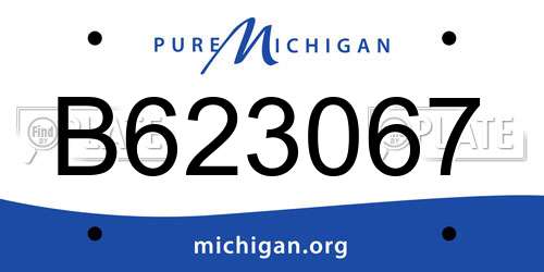 B623067 Michigan License Plate