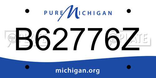 B62776Z Michigan License Plate