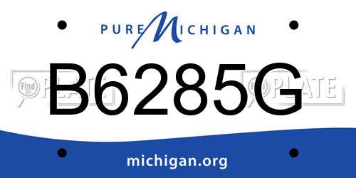 B6285G Michigan License Plate