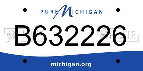 B632226 Michigan License Plate
