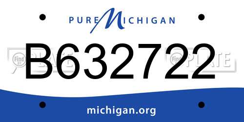 B632722 Michigan License Plate