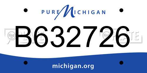 B632726 Michigan License Plate