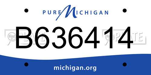 B636414 Michigan License Plate