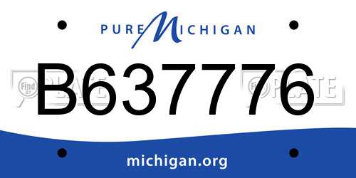 B637776 Michigan License Plate