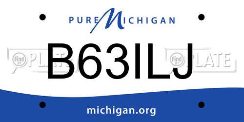 B63ILJ Michigan License Plate