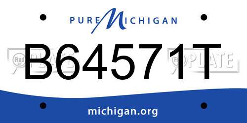 B64571T Michigan License Plate