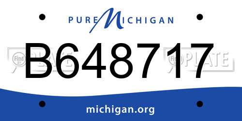 B648717 Michigan License Plate