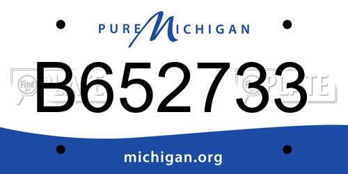 B652733 Michigan License Plate