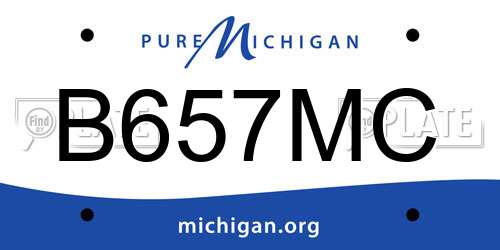 B657MC Michigan License Plate