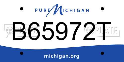 B65972T Michigan License Plate