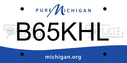 B65KHL Michigan License Plate