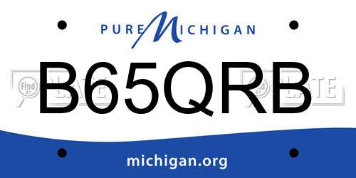 B65QRB Michigan License Plate