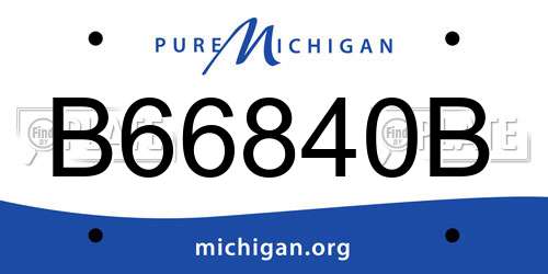 B66840B Michigan License Plate