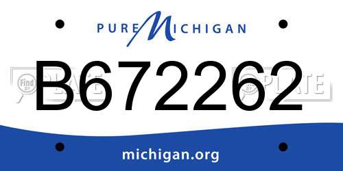 B672262 Michigan License Plate