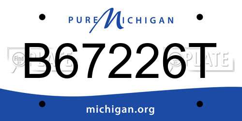 B67226T Michigan License Plate