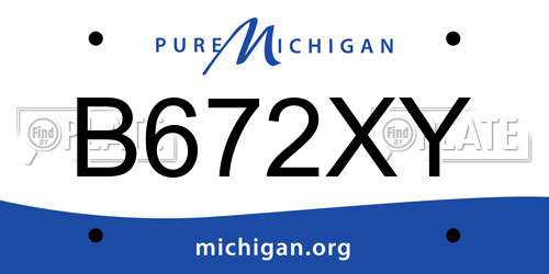B672XY Michigan License Plate