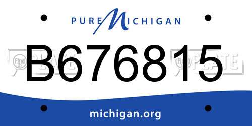B676815 Michigan License Plate