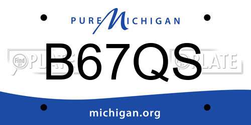 B67QS Michigan License Plate
