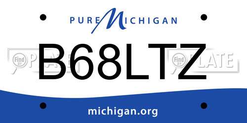 B68LTZ Michigan License Plate