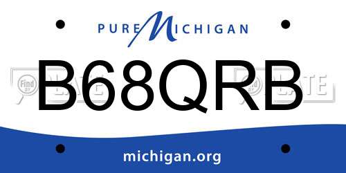 B68QRB Michigan License Plate