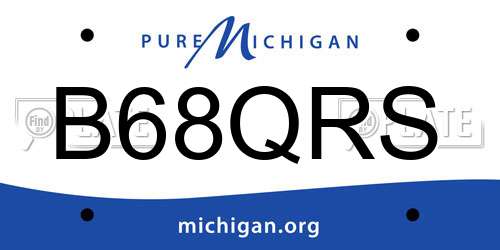 B68QRS Michigan License Plate