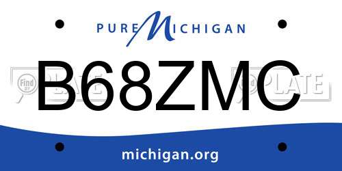 B68ZMC Michigan License Plate