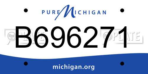 B696271 Michigan License Plate